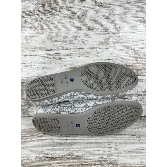 Women's Rothy's The Flat Gray/White Flats Sz 8.5 EUC! - Picture 8 of 9